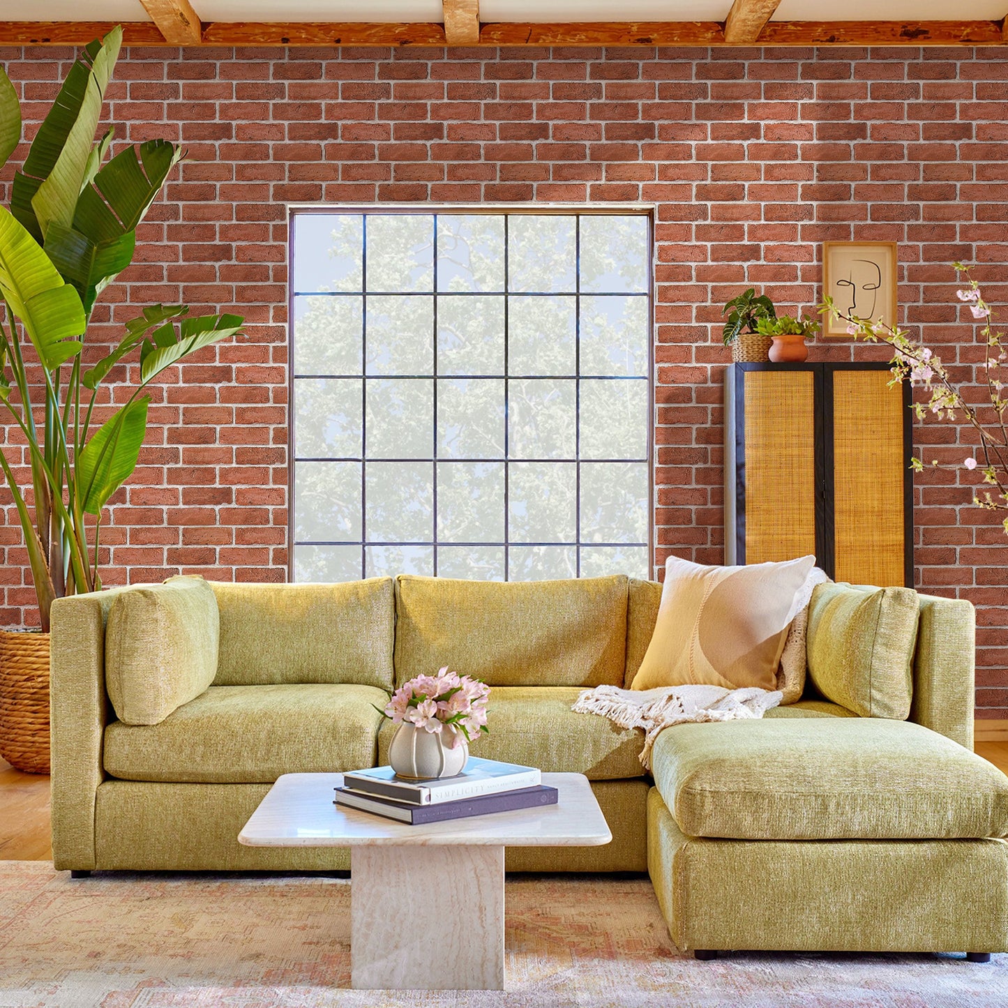 3D Classic Red Brick Wall Panels Peel and Stick