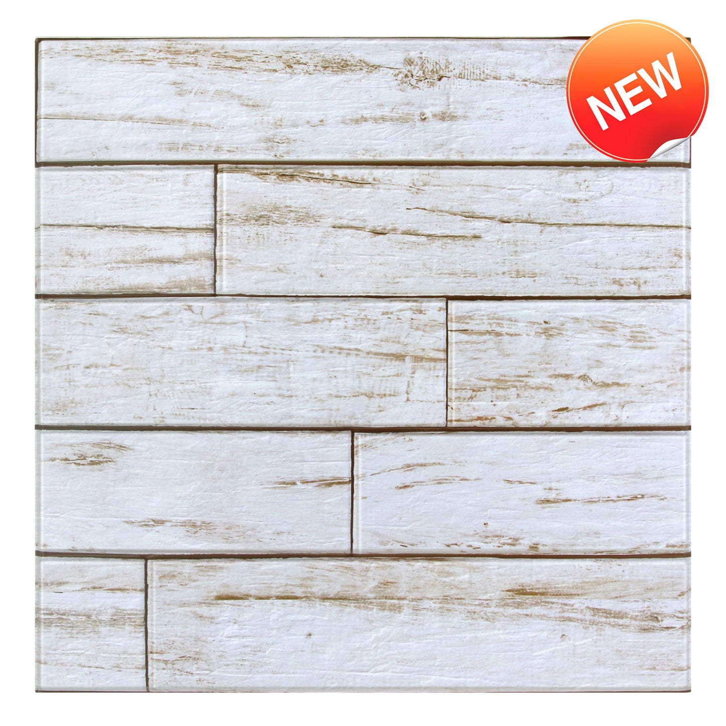 3D White Shiplap Wood Wall Panels Peel and Stick