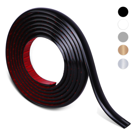 Black Peel and Stick Tile Edge Trim Roll Pack