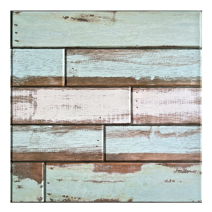 3D Vintage Green Shiplap Wood Wall Panels Peel and Stick