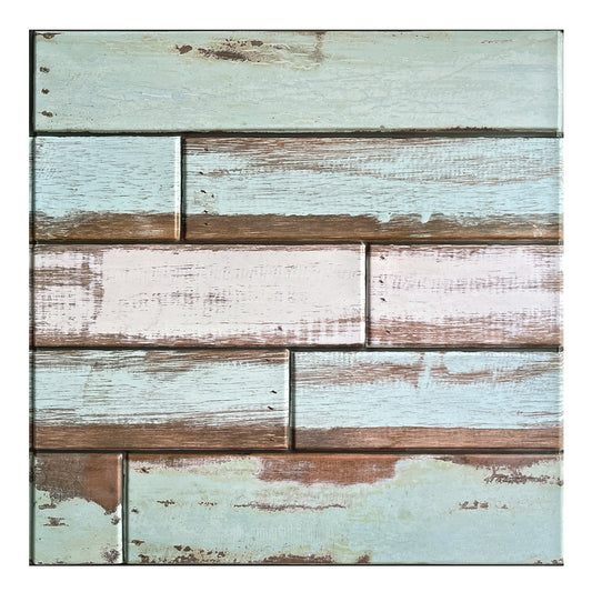 3D Vintage Green Shiplap Wood Wall Panels Peel and Stick