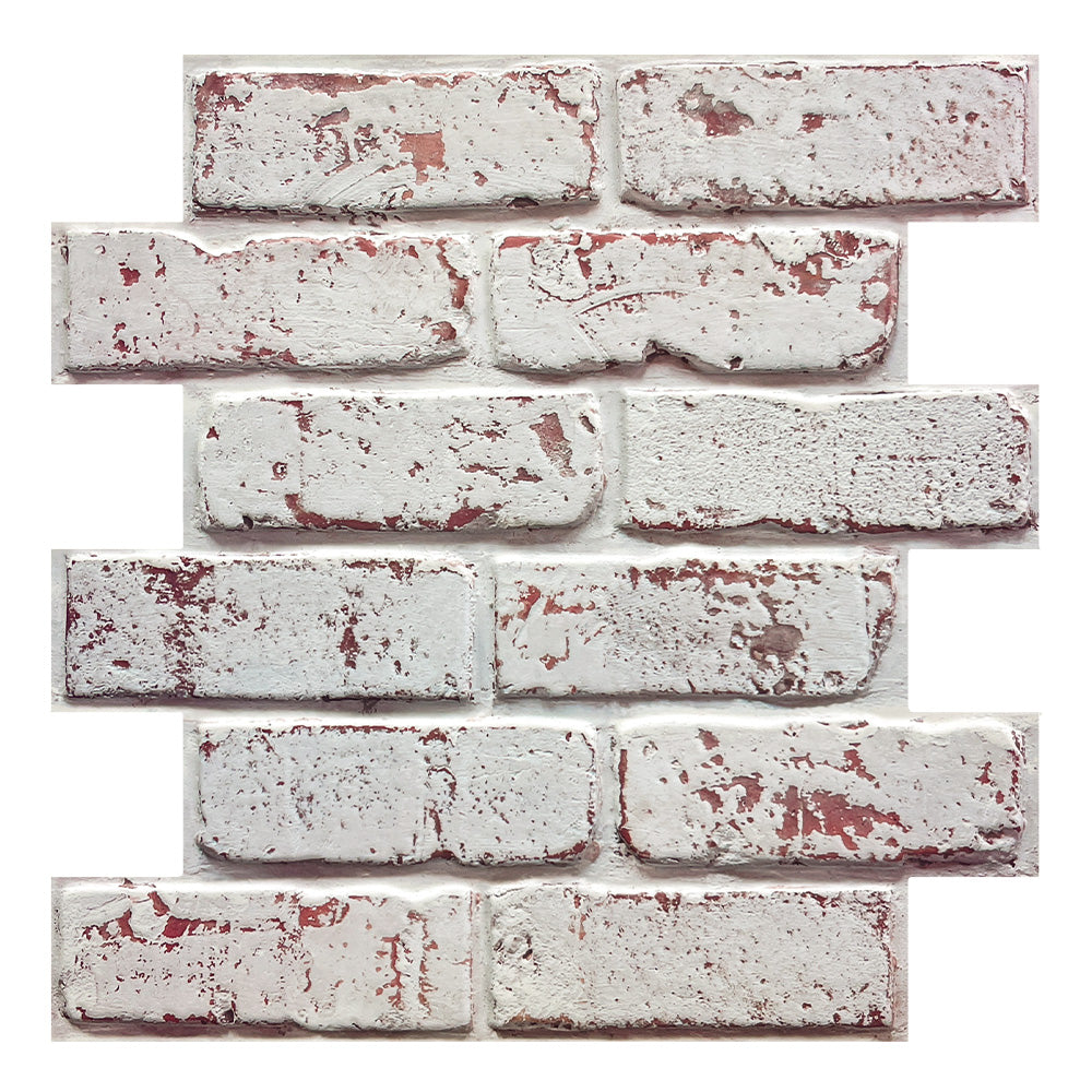 3D Whitewash Brick Wall Panels Peel and Stick