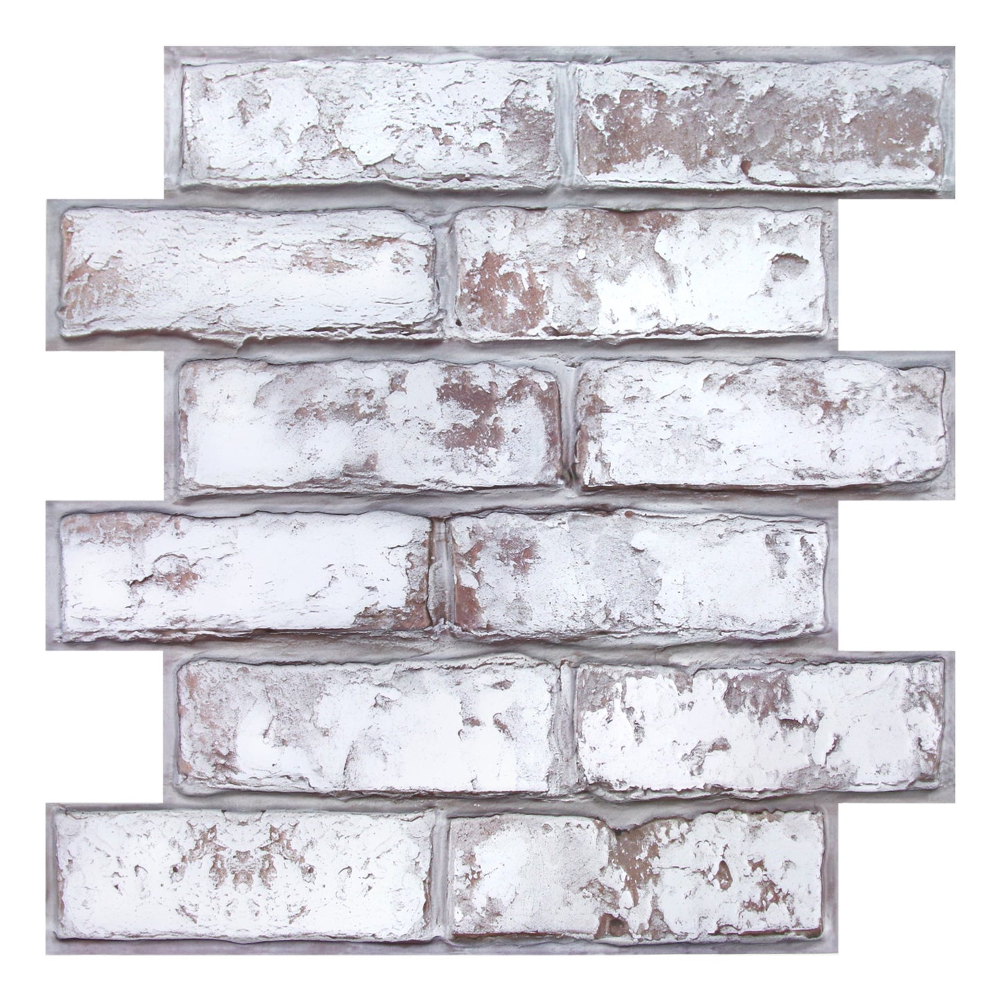 3D Rustic Whitewash Brick Wall Panels Peel and Stick