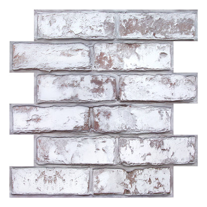 3D Rustic Whitewash Brick Wall Panels Peel and Stick