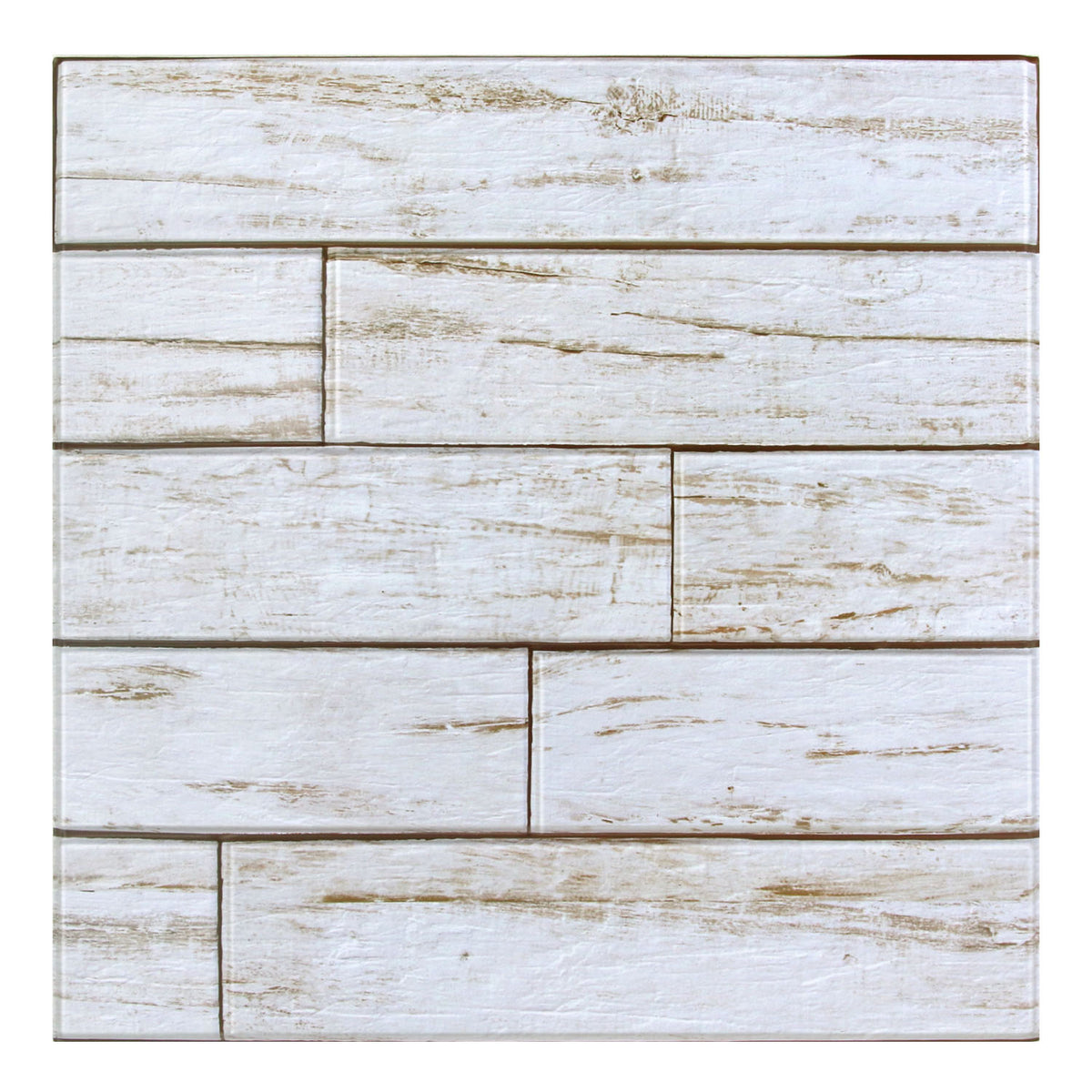 3D White Shiplap Wood Wall Panels Peel and Stick