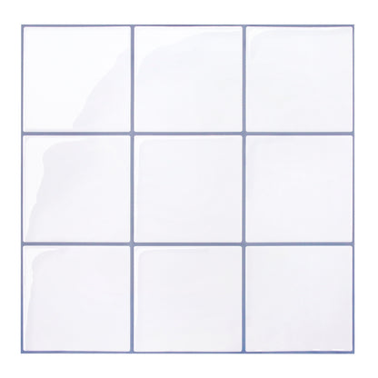 Square Peel and Stick Backsplash - White and Grey Thicker Design