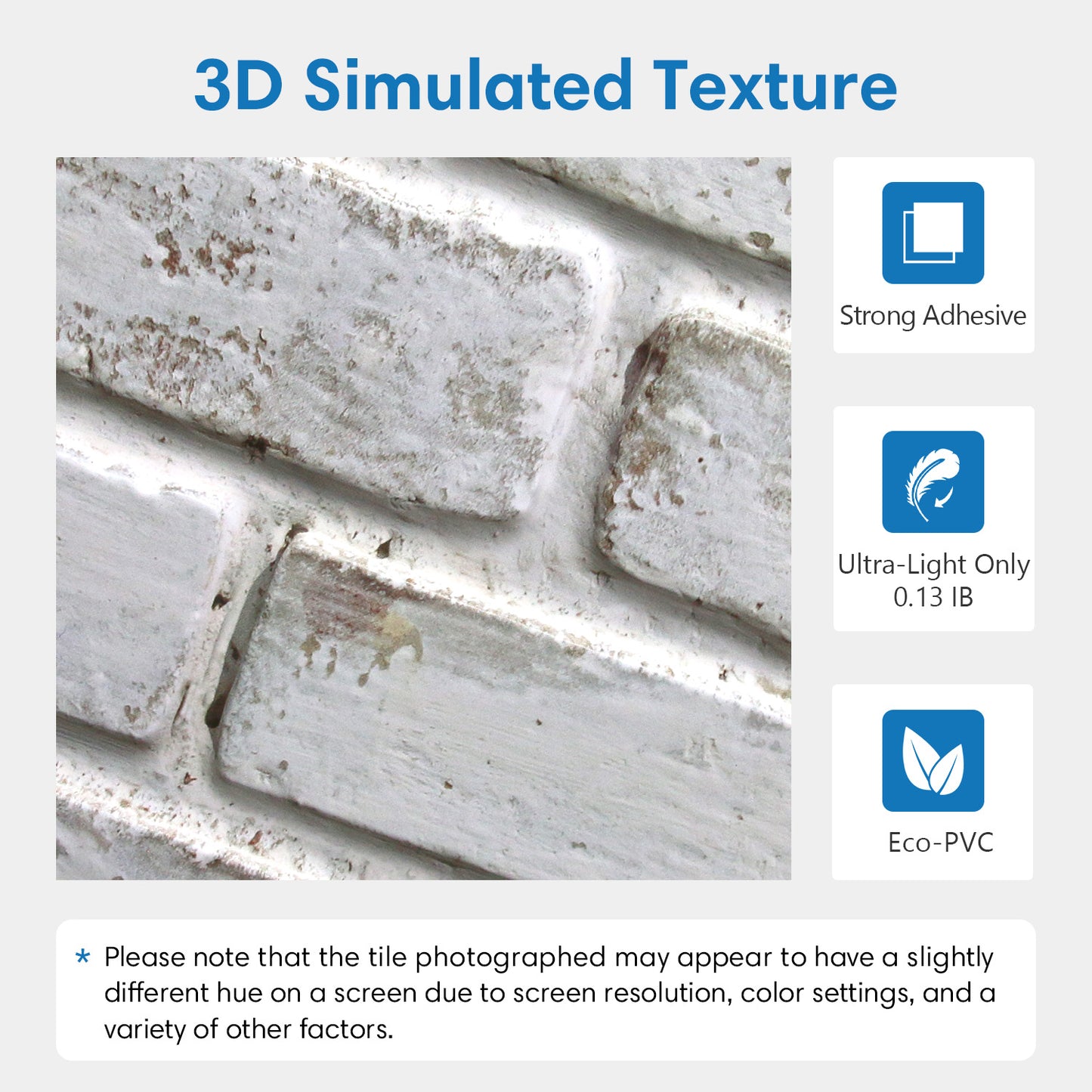 3D Lavender Gray Whitewash Brick Wall Panels Peel and Stick