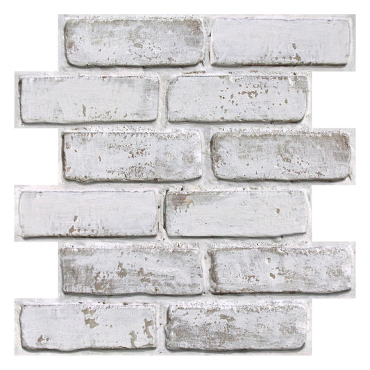 3D Lavender Gray Whitewash Brick Wall Panels Peel and Stick