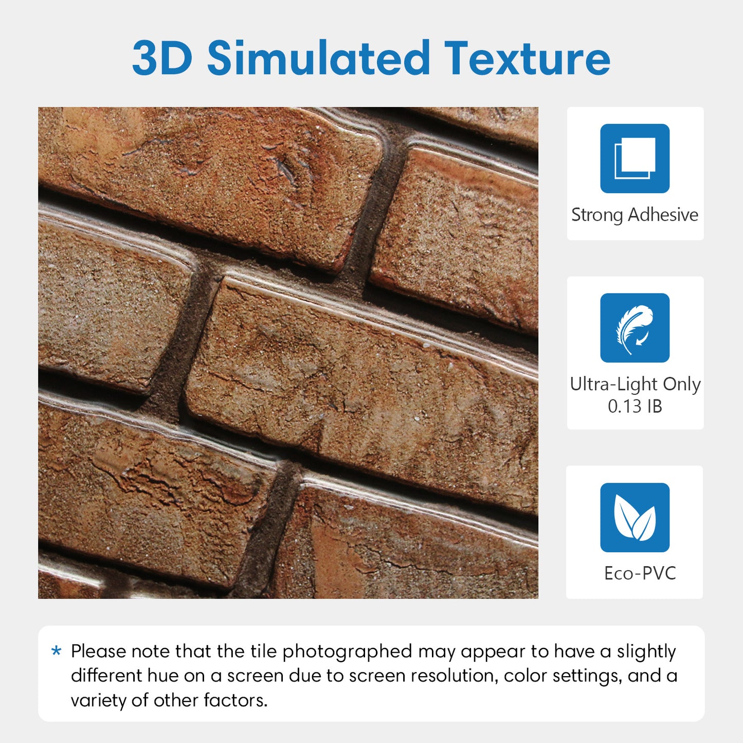 3D Dark Lava Brick Wall Panels Peel and Stick