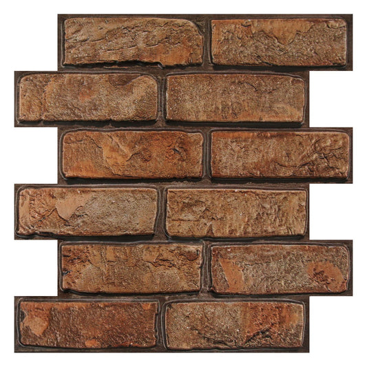 3D Dark Lava Brick Wall Panels Peel and Stick