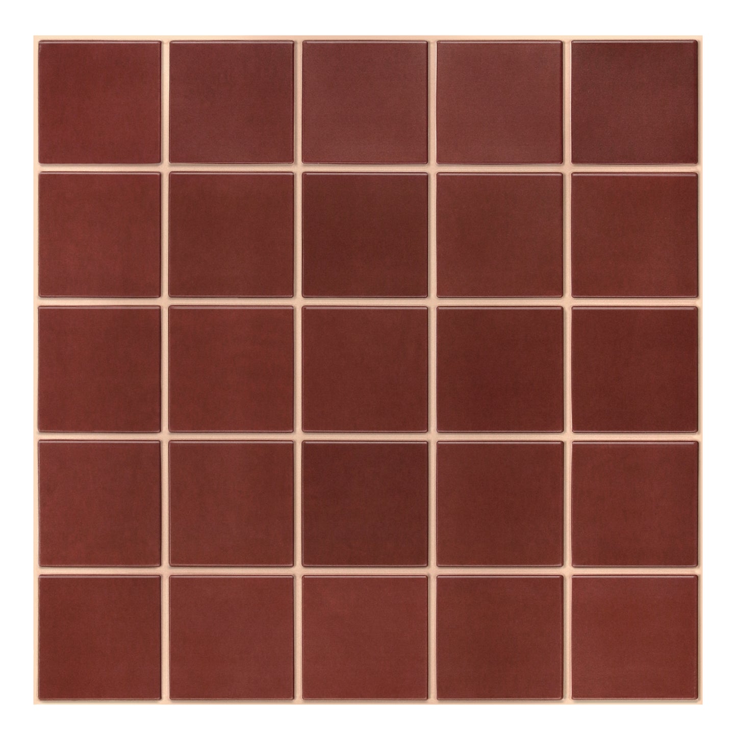 3D Red Square Wall Panels Peel and Stick
