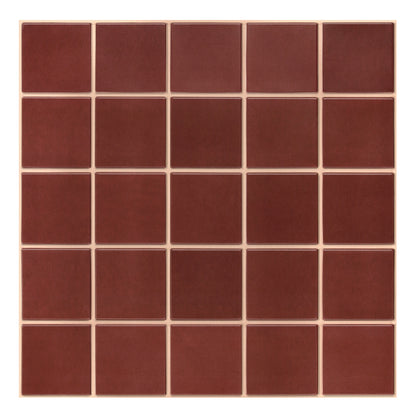 3D Red Square Wall Panels Peel and Stick
