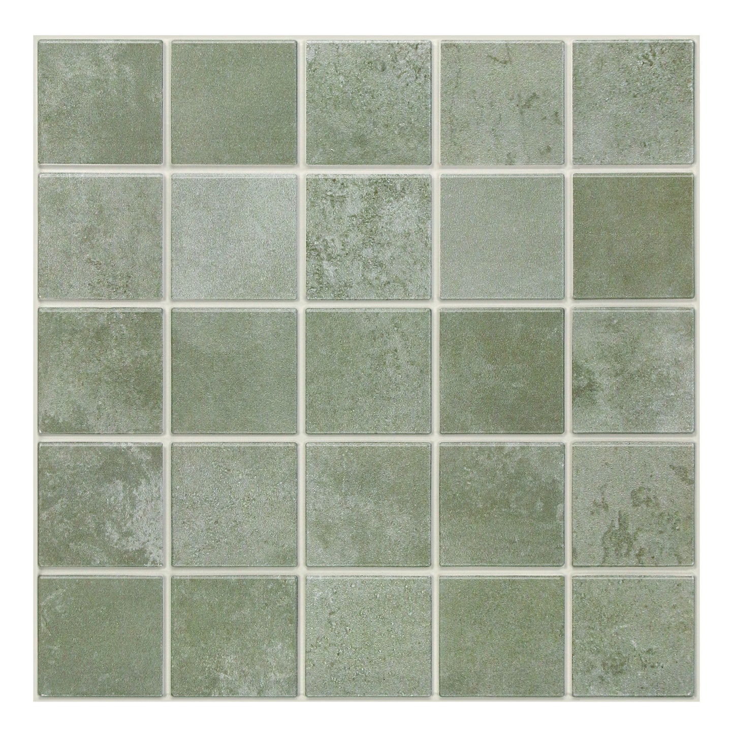 3D Olive Green Square Wall Panels Peel and Stick