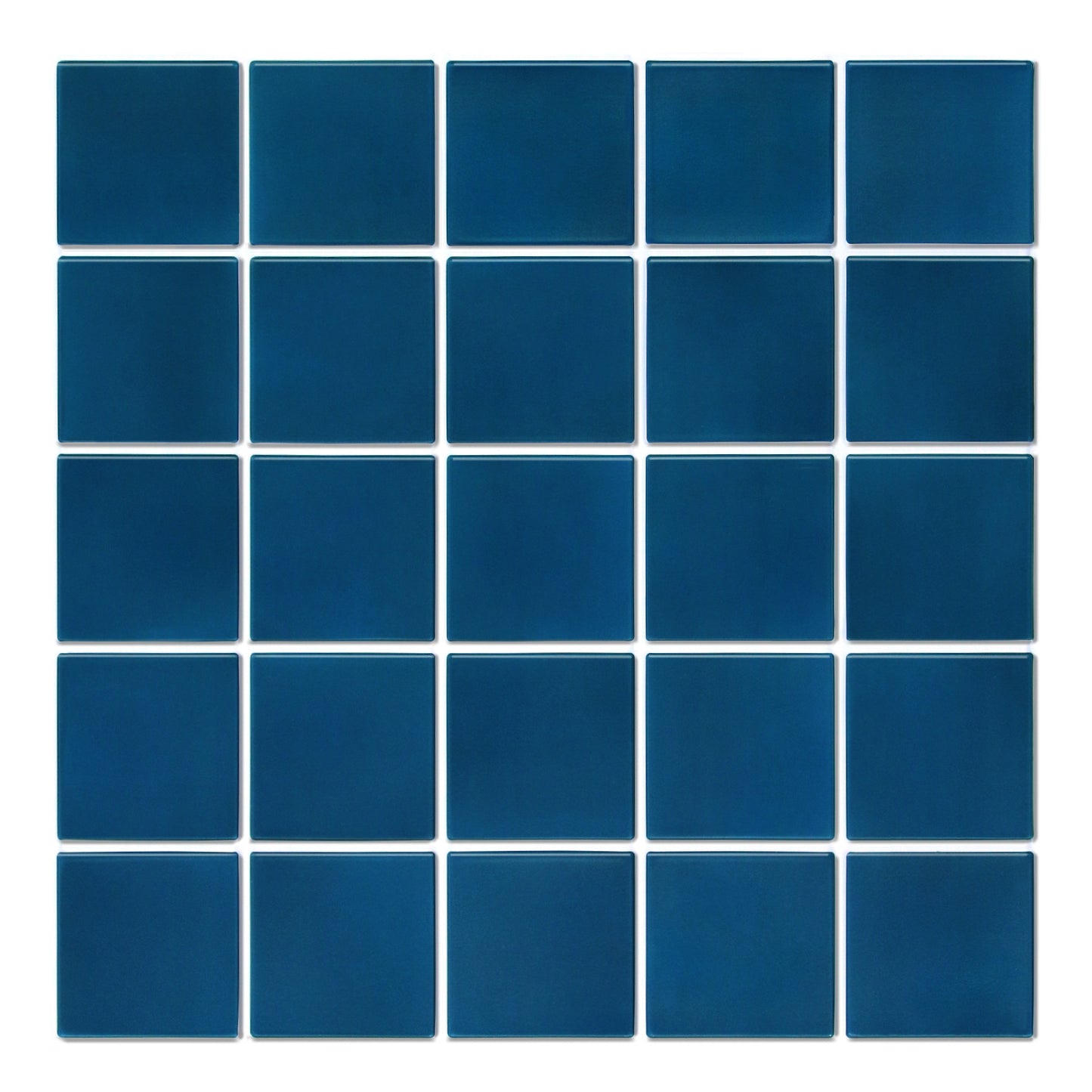 3D Drak Blue Square Wall Panels Peel and Stick