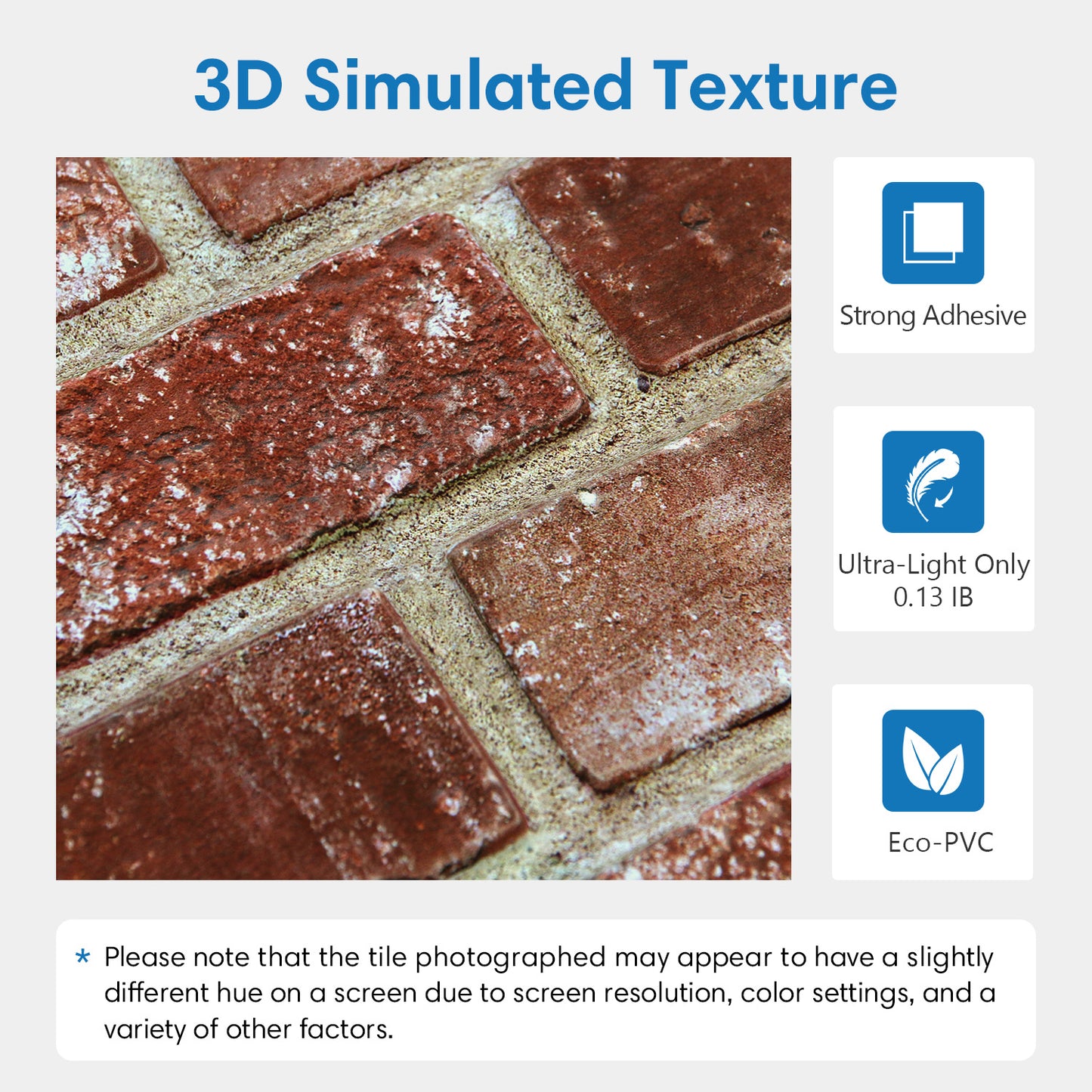 3D Antique Red Brick Wall Panels Peel and Stick