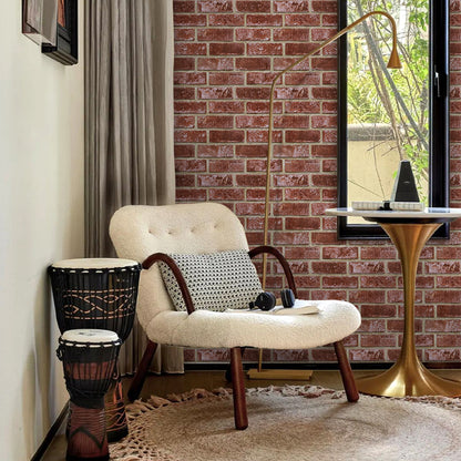 3D Antique Red Brick Wall Panels Peel and Stick