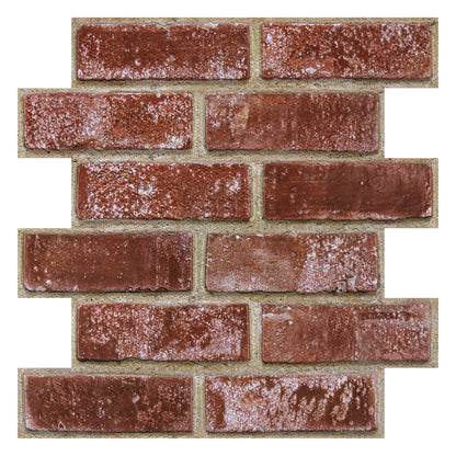 3D Antique Red Brick Wall Panels Peel and Stick