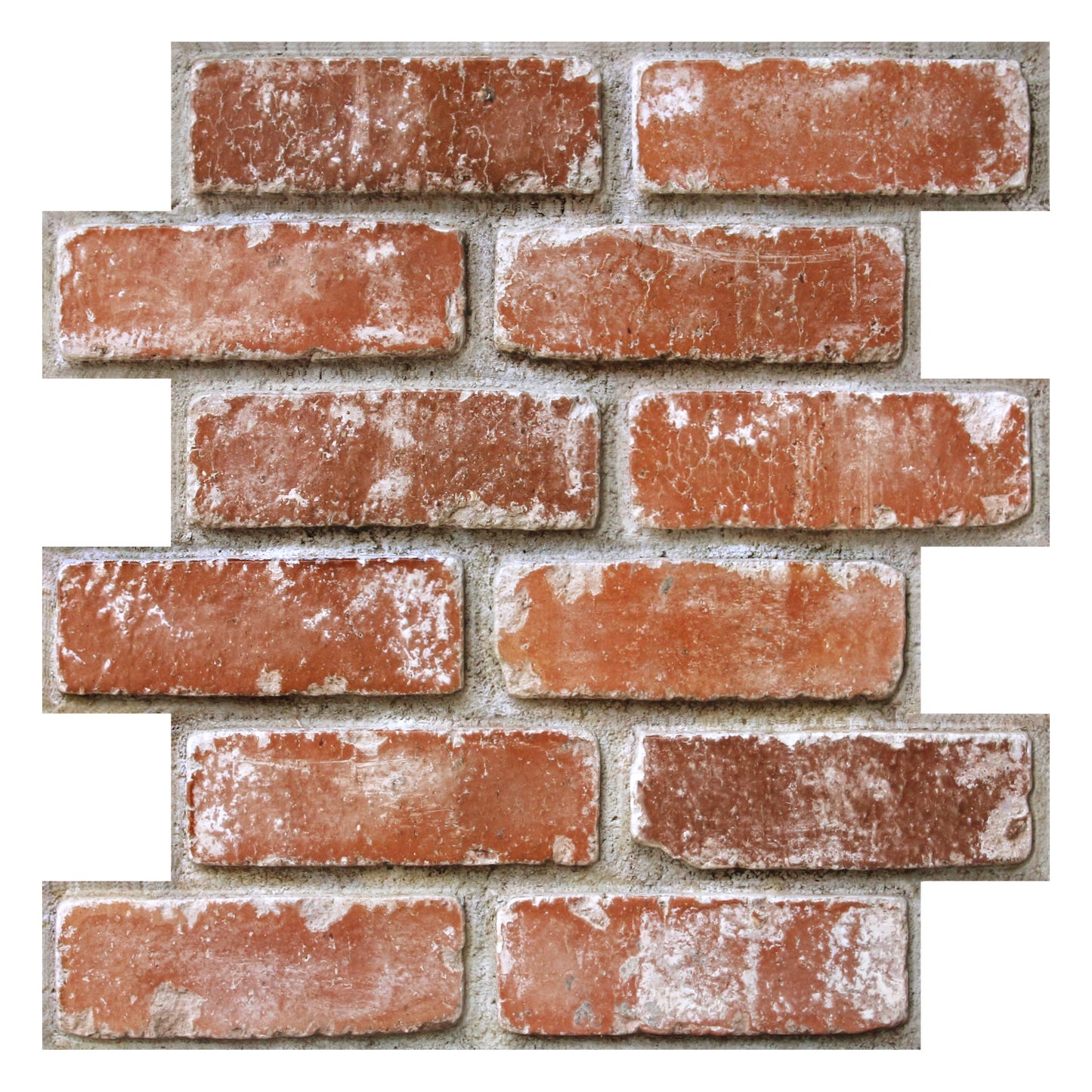 3D Terracotta Orange Brick Wall Panels Peel and Stick