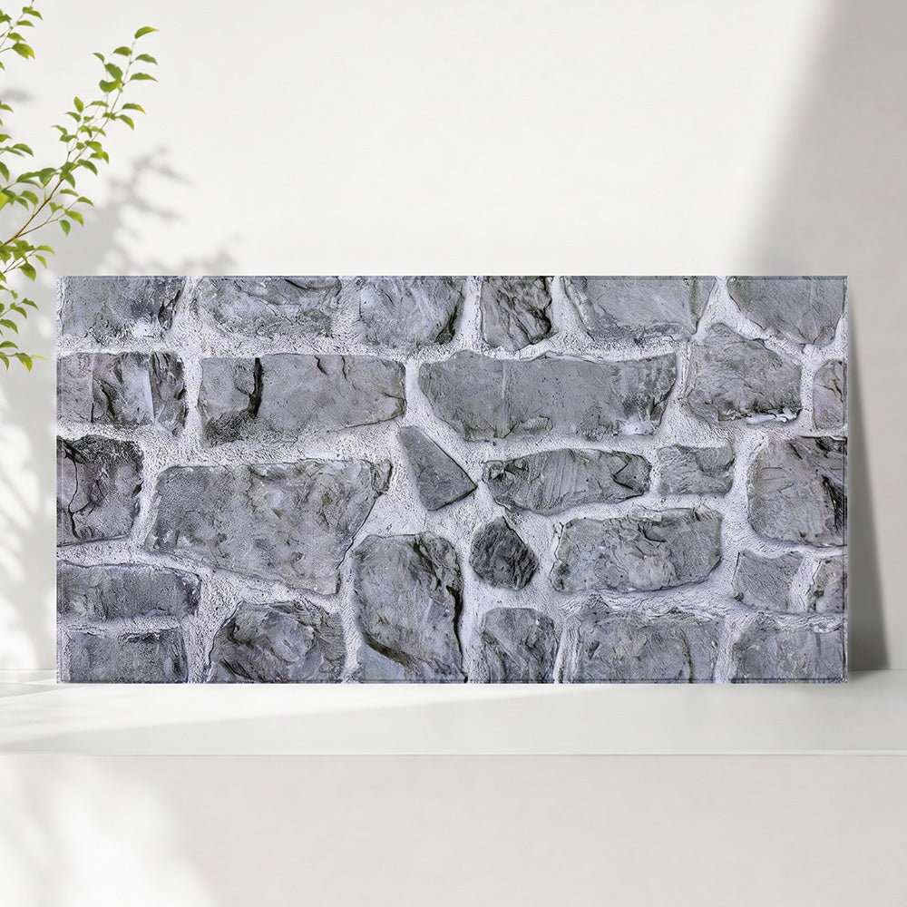 3D Retro Faux Stone Extra Large Wall Panels Peel and Stick