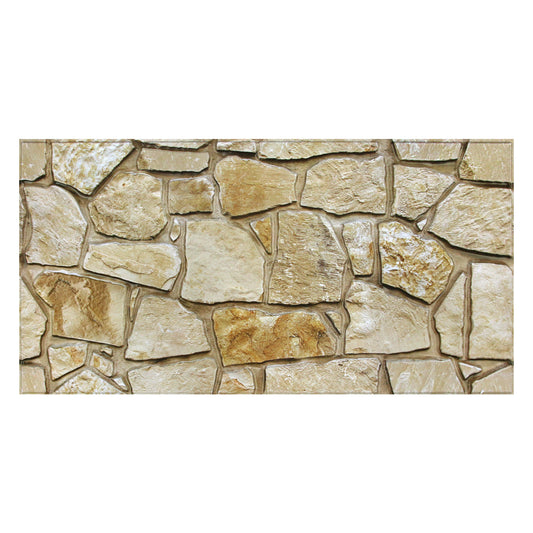 3D Brown Fieldstone Extra Large Wall Panels Peel and Stick