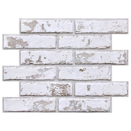 3D Rustic Whitewash Brick Peel and Stick Wall Panels
