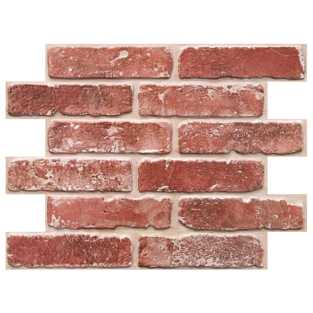 3D Antique Red Brick Peel and Stick Wall Panels