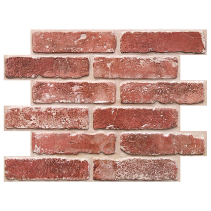 3D Antique Red Brick Peel and Stick Wall Panels