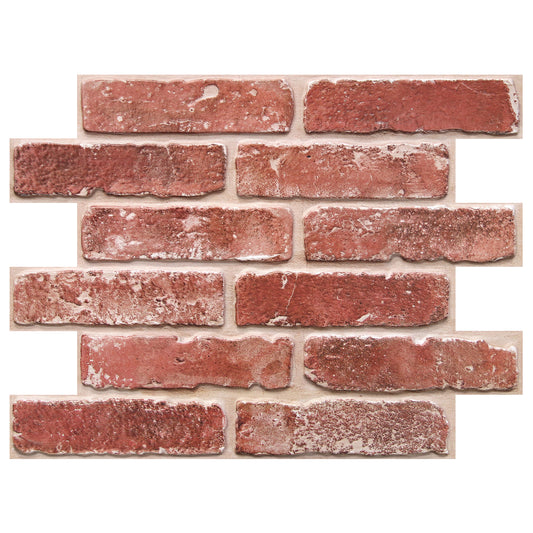 3D Antique Red Brick Peel and Stick Wall Panels