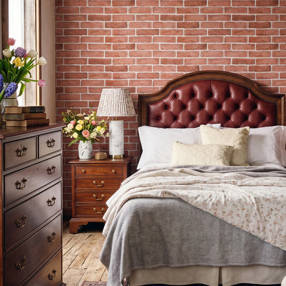 3D Classic Red Brick Extra Large Wall Panels Peel and Stick