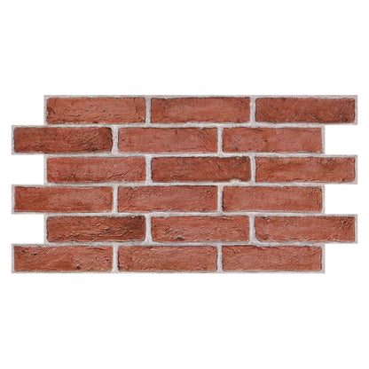 3D Classic Red Brick Extra Large Wall Panels Peel and Stick