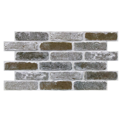 3D Rust Brick Extra Large Wall Panels Peel and Stick