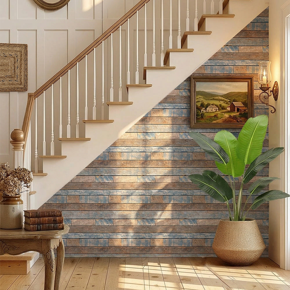 3D Rustic Reclaimed Wood Wall Panels Peel and Stick