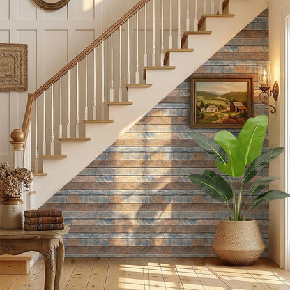 3D Rustic Reclaimed Wood Wall Panels Peel and Stick