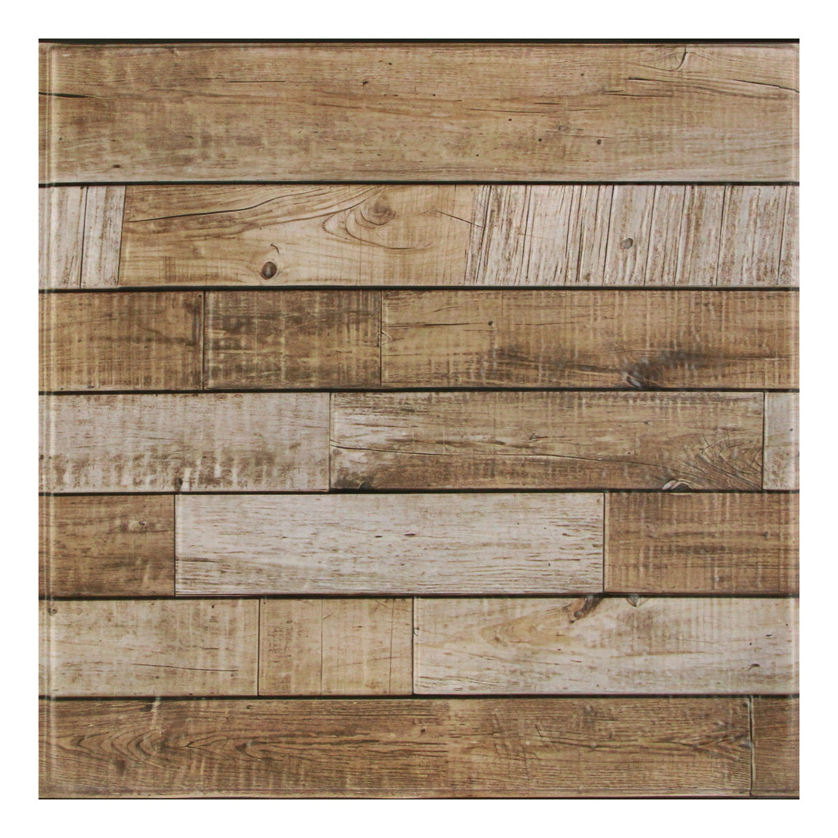 3D Rustic Brown Wood Wall Panels Peel and Stick
