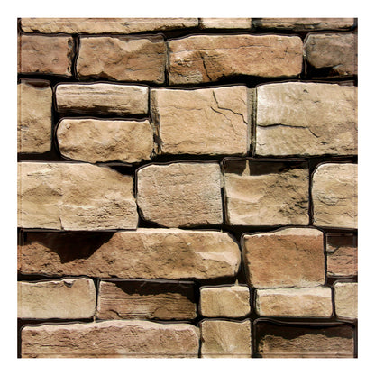 3D Rustic Stacked Stone Wall Panels Peel and Stick