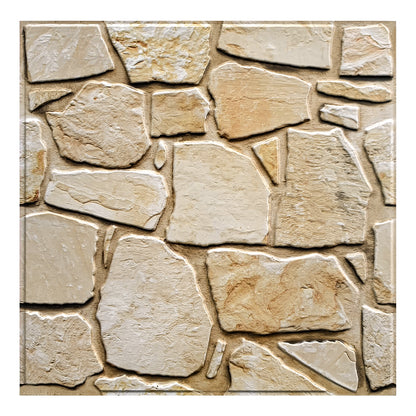 3D Light Brown Fieldstone Wall Panels Peel and Stick