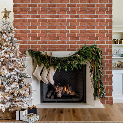 3D Classic Red Brick Wall Panels Peel and Stick