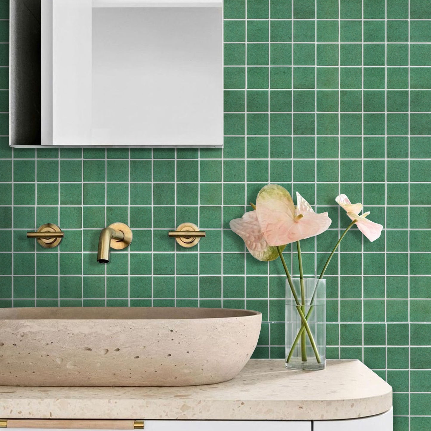 3D_Green_Square_Wall_Panels_Peel_and_Stick_comstickc