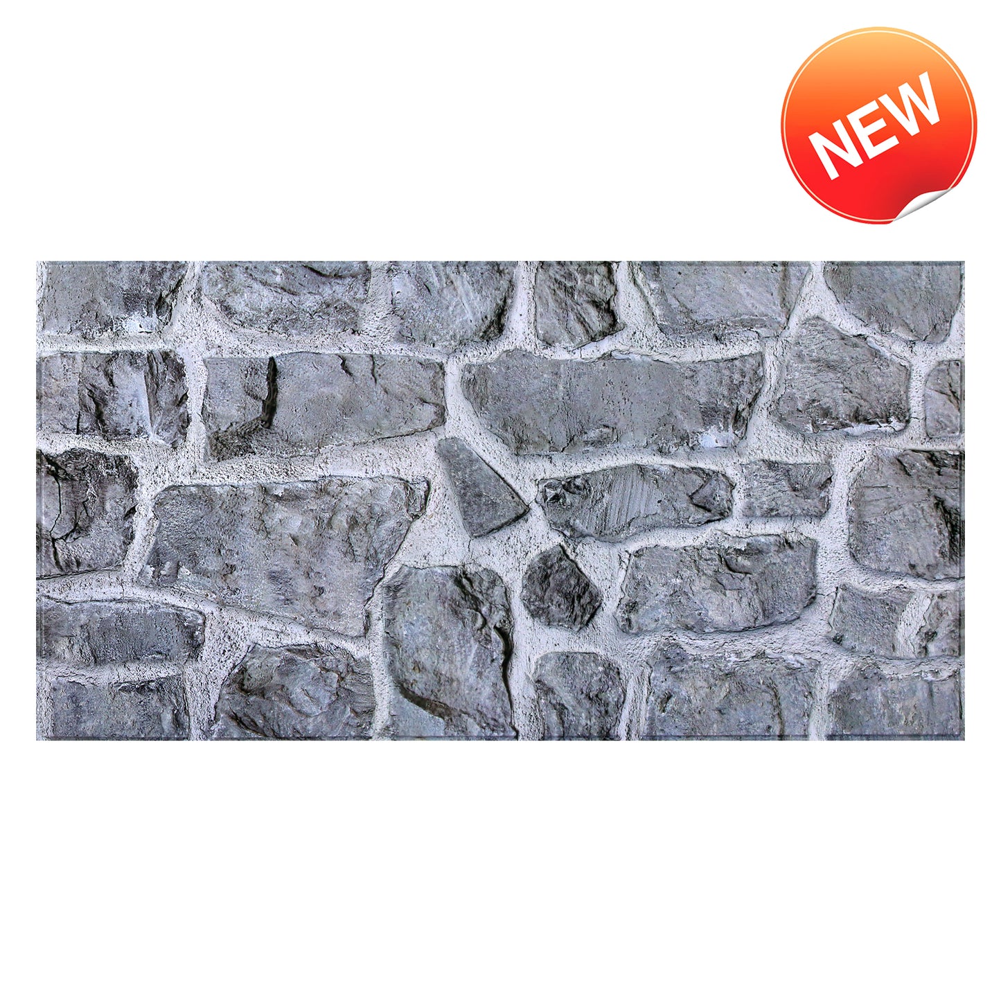 3D Retro Faux Stone Extra Large Wall Panels Peel and Stick