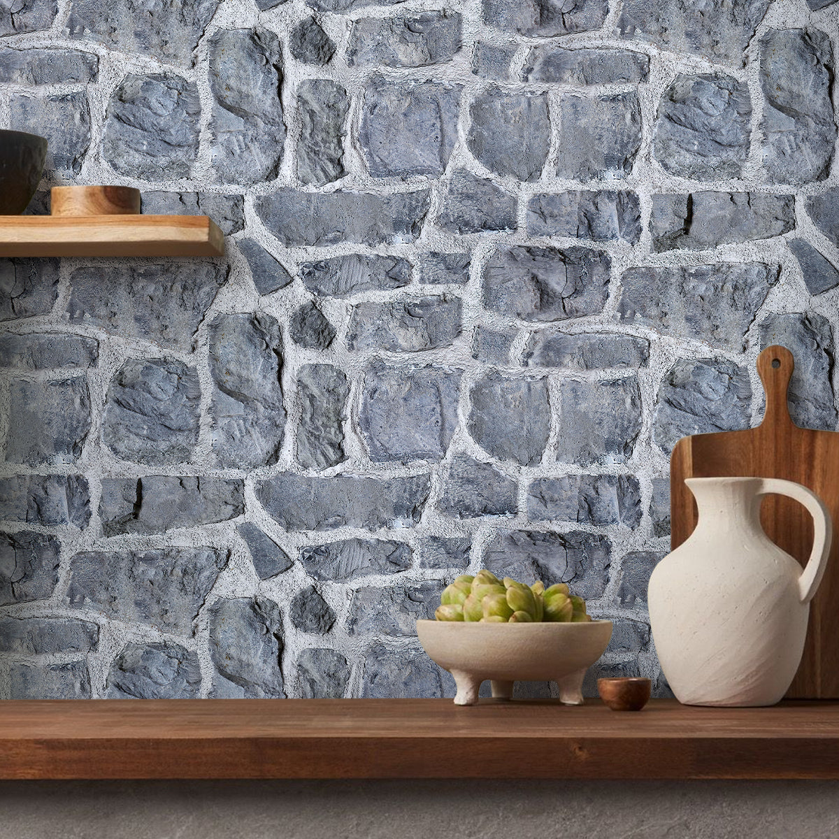 3D Retro Faux Stone Extra Large Wall Panels Peel and Stick