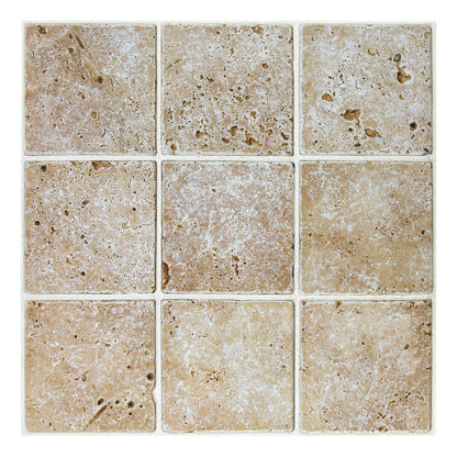 3D Rock Stone Square Wall Panels Peel and Stick