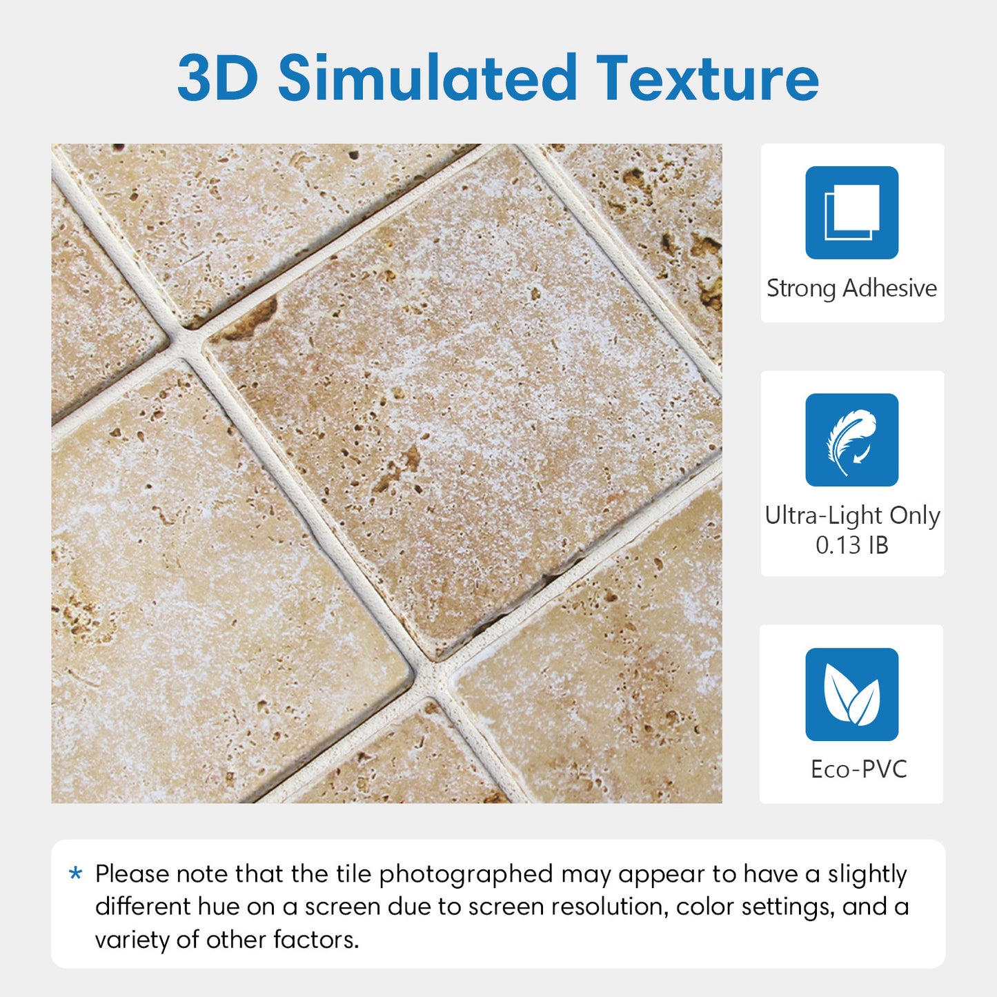3D Rock Stone Square Wall Panels Peel and Stick