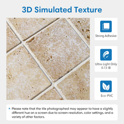 3D Rock Stone Square Wall Panels Peel and Stick