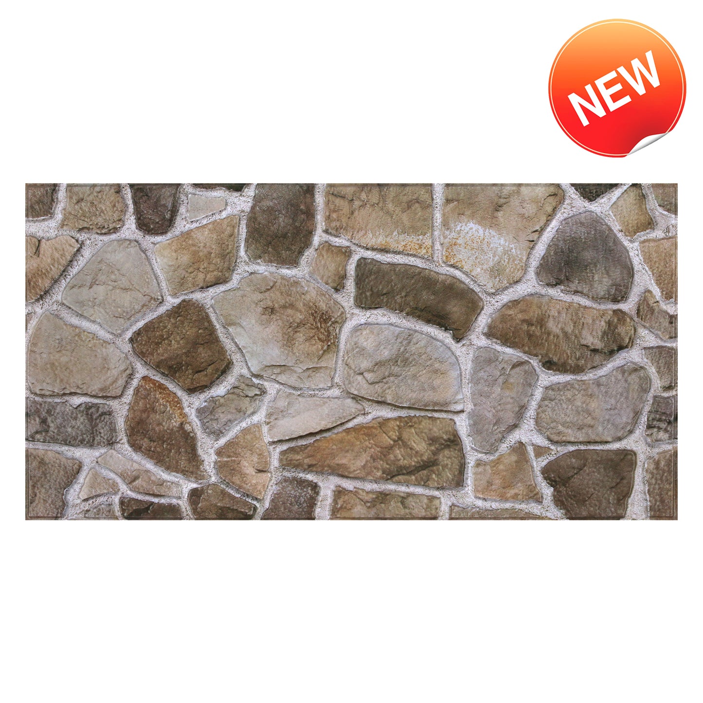 3D Rustic Stone Extra Large Wall Panels Peel and Stick