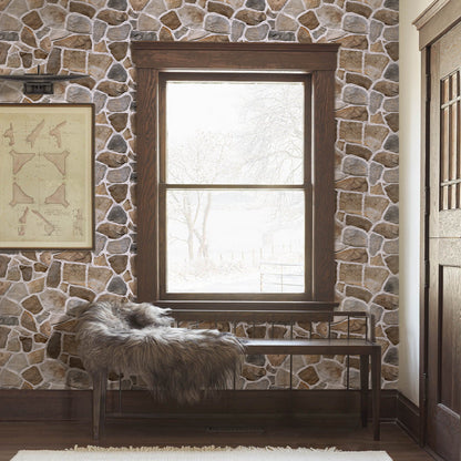 3D Rustic Stone Extra Large Wall Panels Peel and Stick