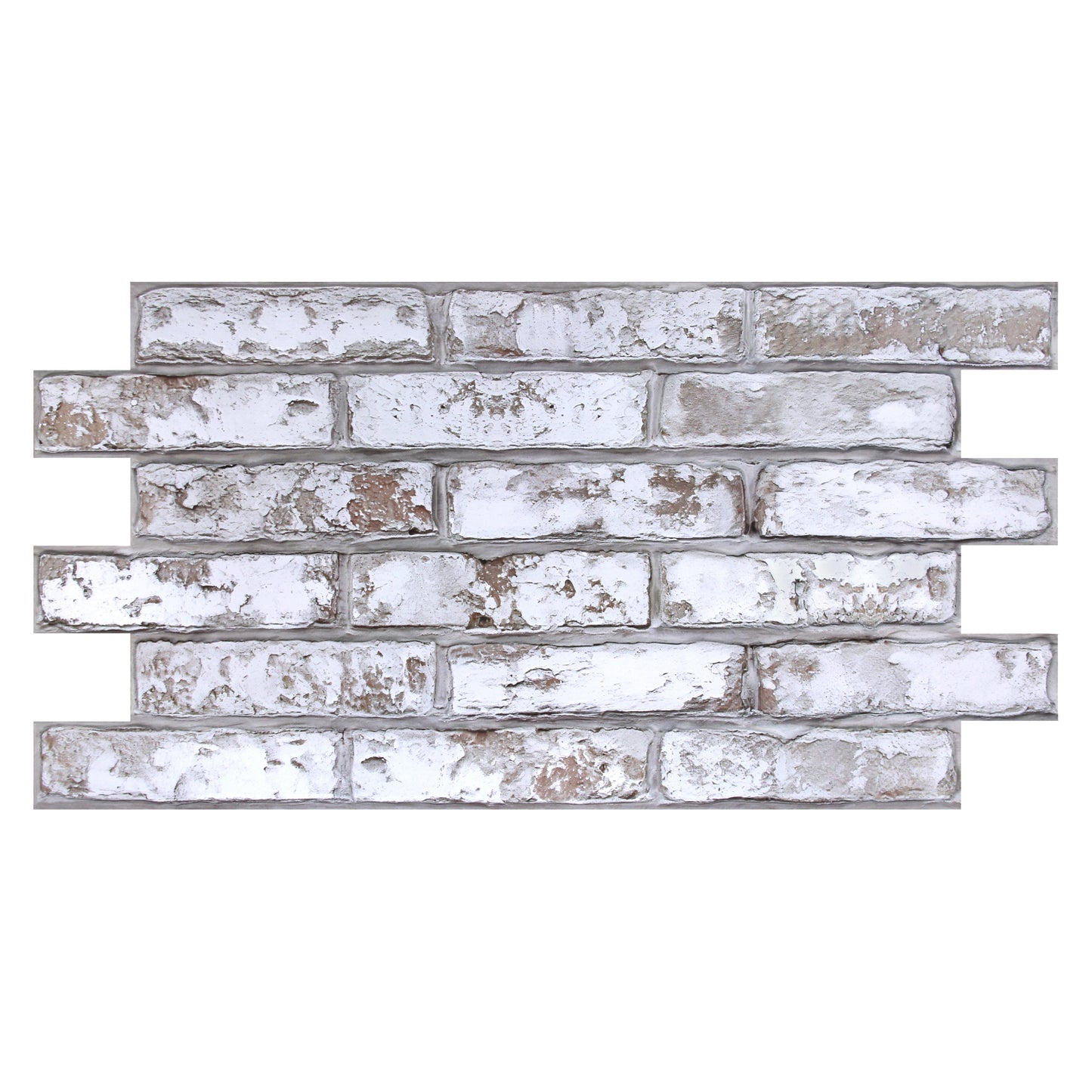 3D Rustic Whitewash Brick Extra Large Wall Panels Peel and Stick