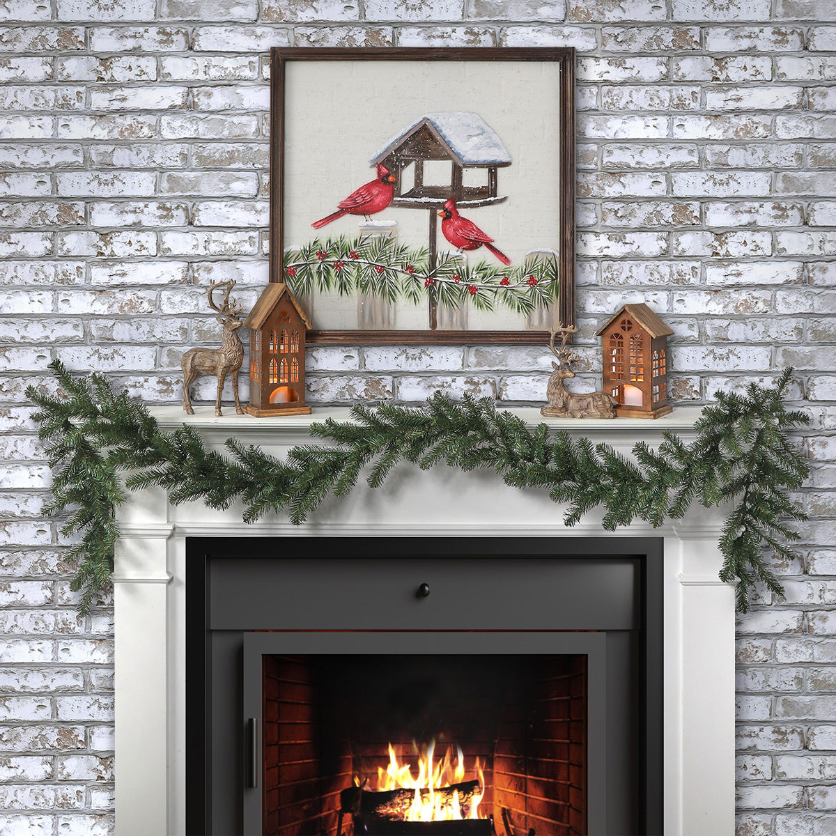 3D Rustic Whitewash Brick Extra Large Wall Panels Peel and Stick