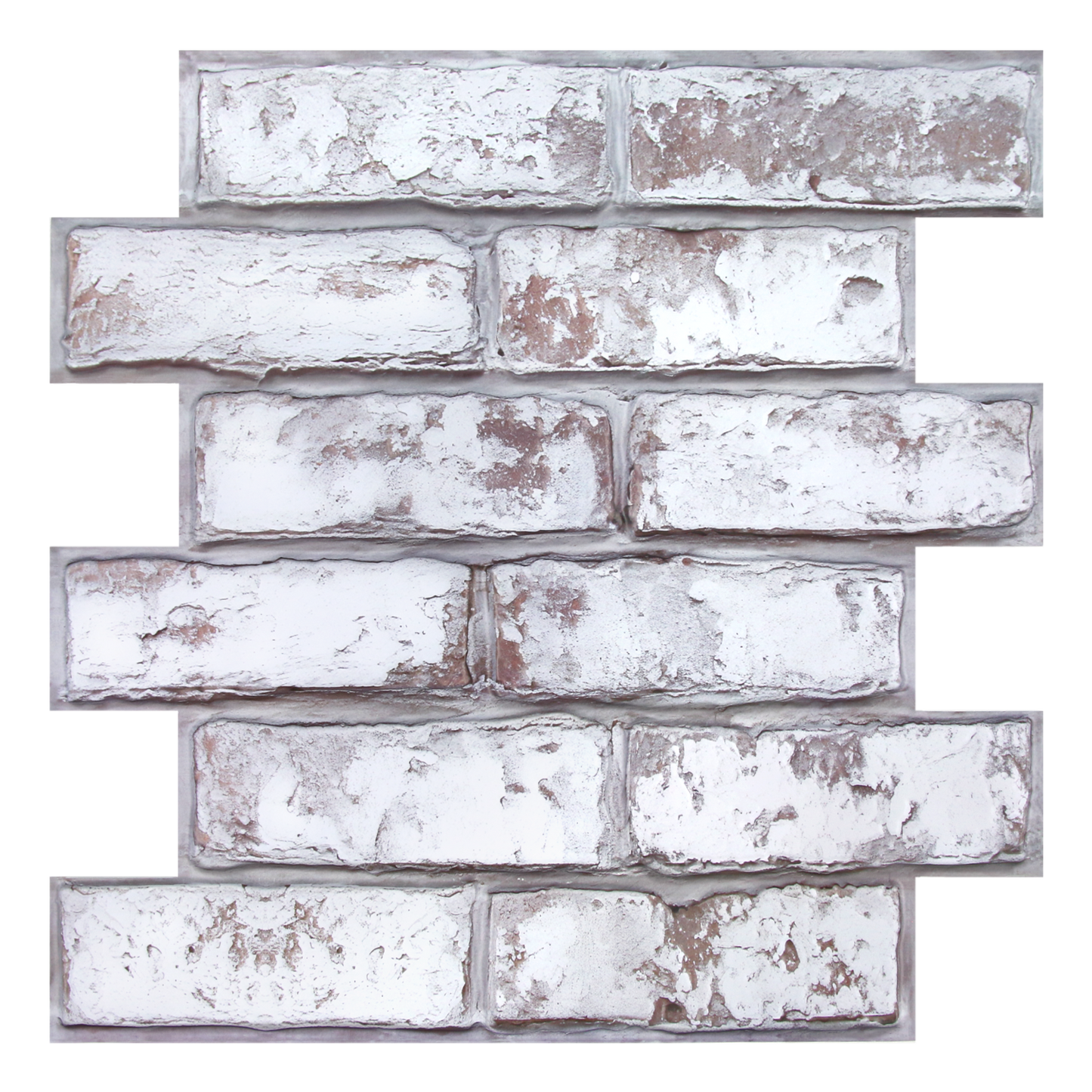 3D Rustic Whitewash Brick Wall Panels Peel and Stick