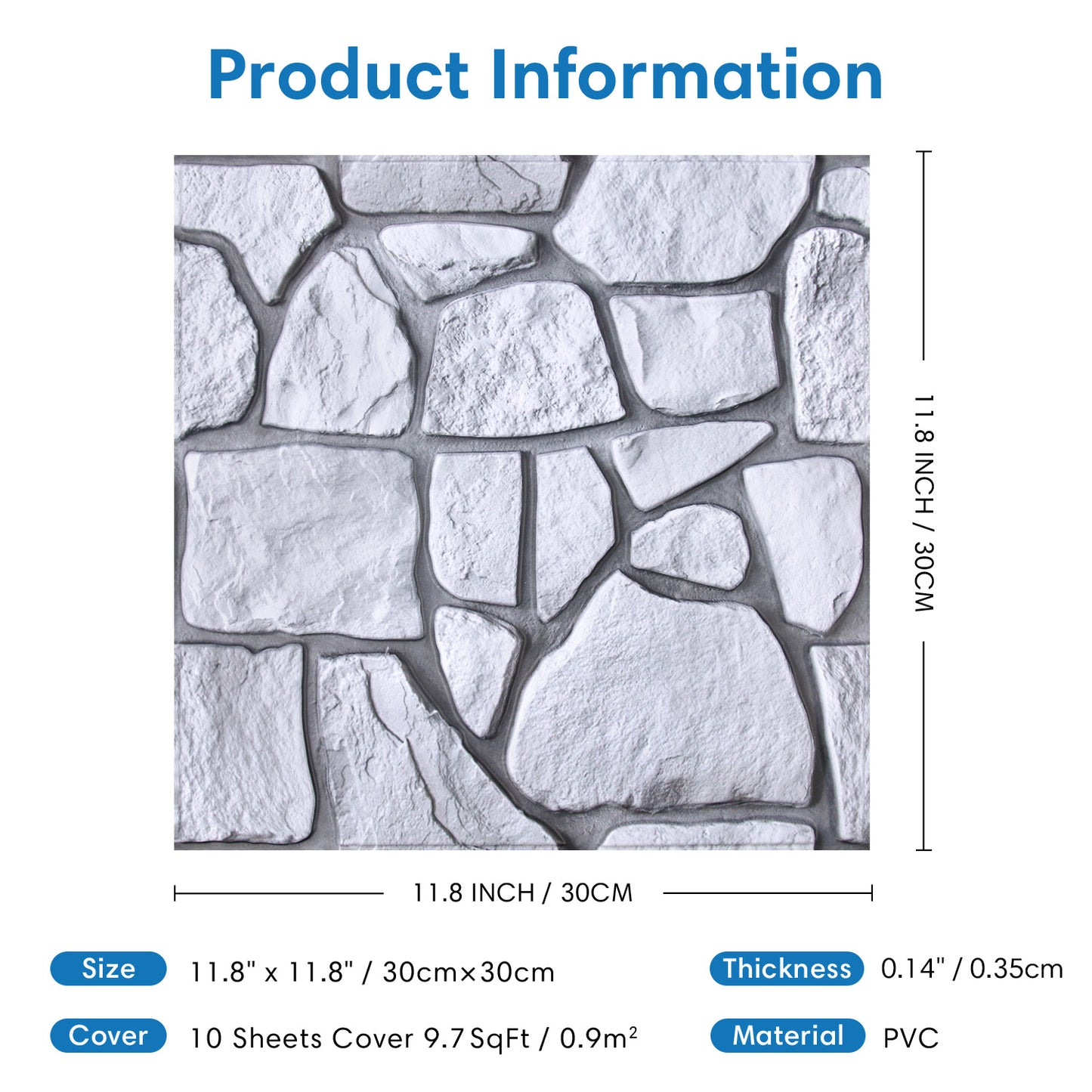 3D Sierra Sand Gray Limestone Wall Panels Peel and Stick
