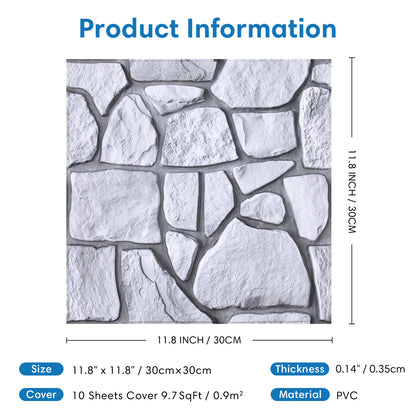3D Sierra Sand Gray Limestone Wall Panels Peel and Stick